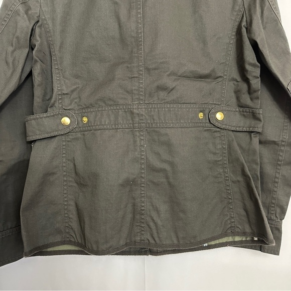 J. Crew Women's Boyfriend Fit Cotton Jacket Gold Buttons in Military Green sz SP - Picture 13 of 15